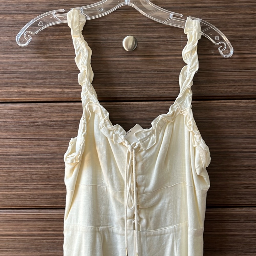 White Lace Up Dress